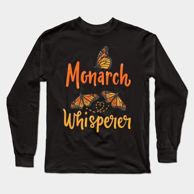 Monarch Butterflies Insect Entomologist Long Sleeve T-Shirt by KAWAIITEE